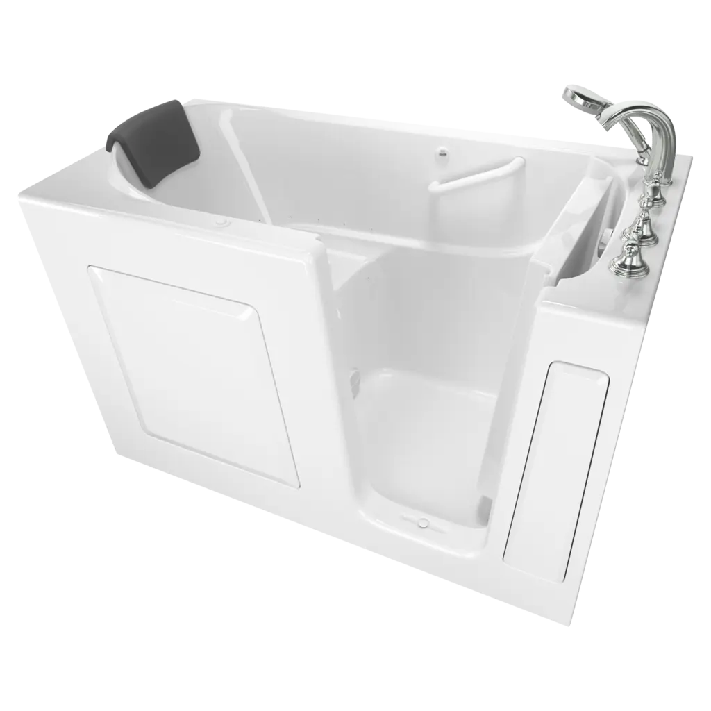 Baignoire à porte 30 x 60 pouces, série gelcoat de performance avec système de spa à air - Vidange à droite avec robinet